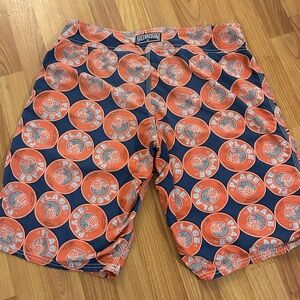 Vilebrequin Orange and Blue Swim Trunks